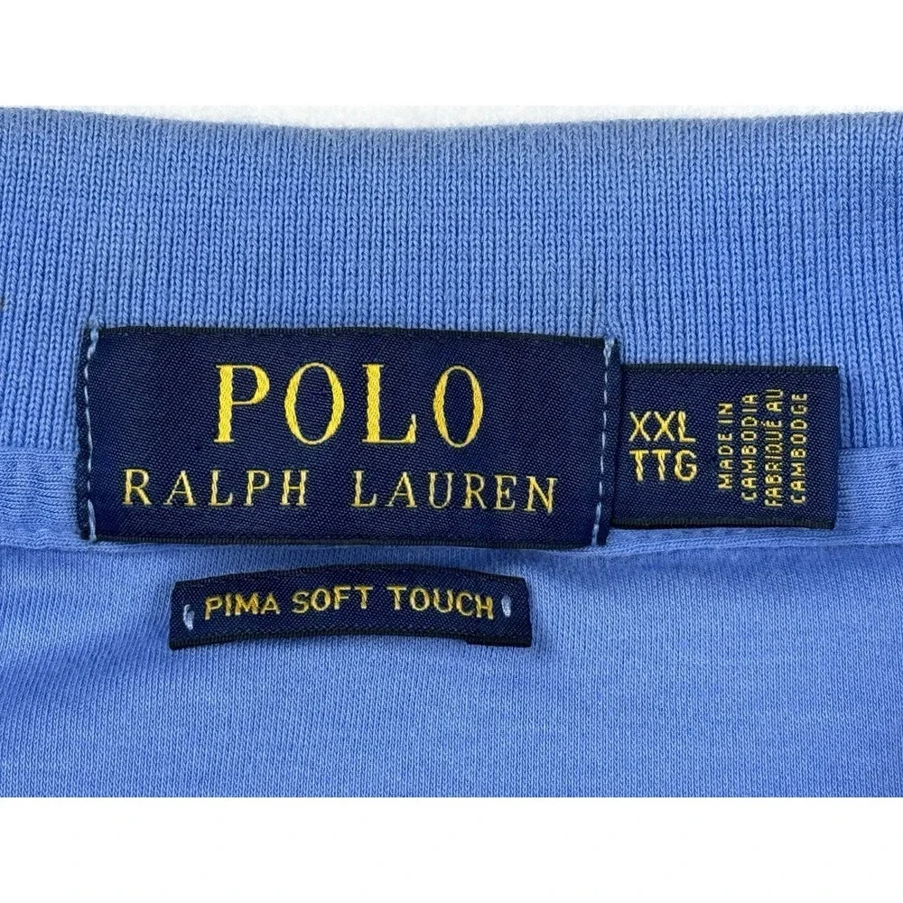 Polo Ralph Lauren Pima Soft Touch Polo Shirt‎ Blue Size XXL